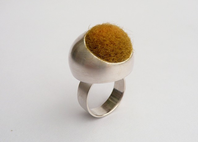 Wanderer Ring, sterling silver and felt by Sara Owens Jewelry
