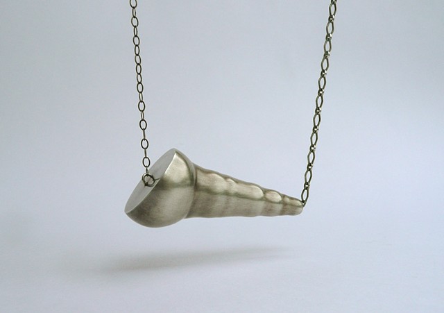 Pod Necklace, sterling silver hand fabricated necklace by Sara Owens Jewelry