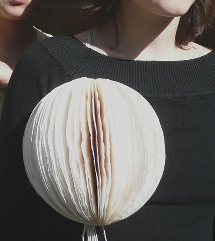 Brooch by Sara Owens made with used coffee filters