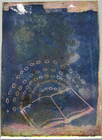 Search, Cyanotype, CMYK, Image-On, Intaglio Type, Quest for Knowledge
