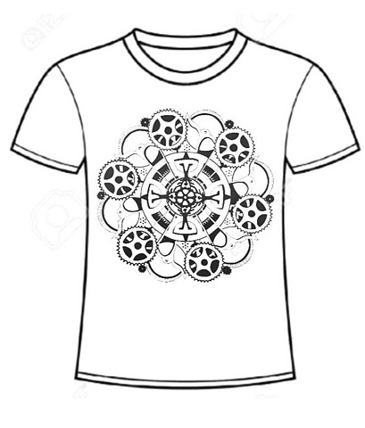 Lowell Kinetic Sculpture Race T-Shirt  (Proposed Design Template). 