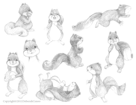 Character Sketches - Squirrels