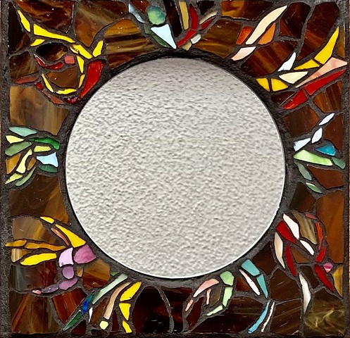 Robert Service, Yukon, stained-glass mosaic,  