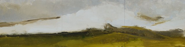 Oil painting landscape of a ridgeline in Vermont