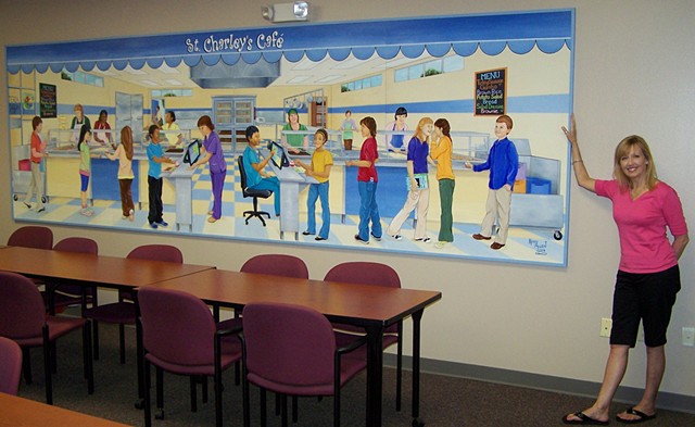 Cafeteria Serving Line Mural