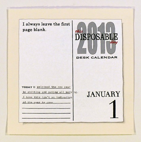 This Disposable Day Desk Calendar (January)