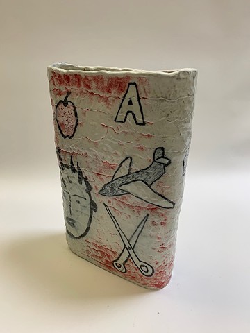 Tall Coiled Vase w/ Drawings (view 3)