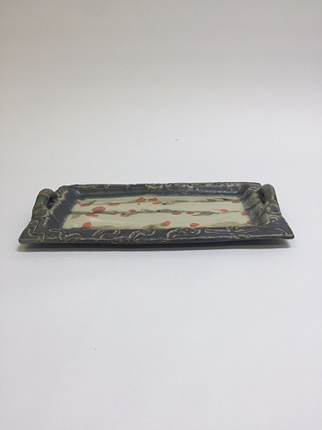 Large Black/Copper Tray w/ Texture 