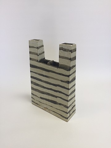 Black/White Architectural Vase (view 1)