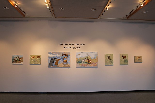 installation shot of exhibition at Julian Scott Gallery, Johnson State College