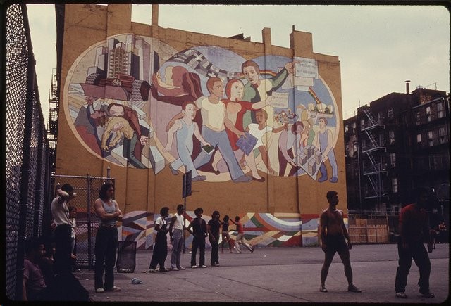 1972 Arnold Belkin Mural Mathews Palmer Playground Hells Kitchen NYC
