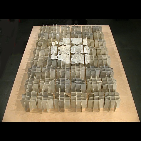 Porcelain topographical map by Janet Williams
