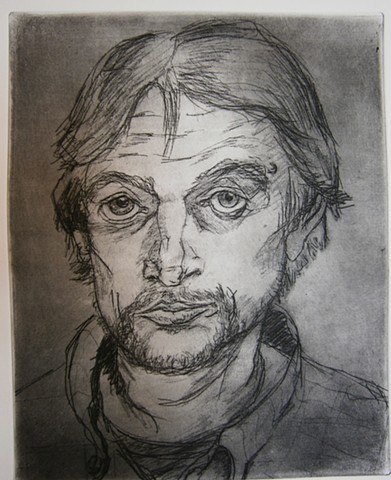 self portrait etching  john carruthers