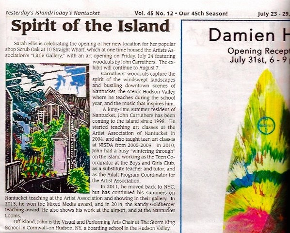 Article in Yesterday's Island about my 2015 show