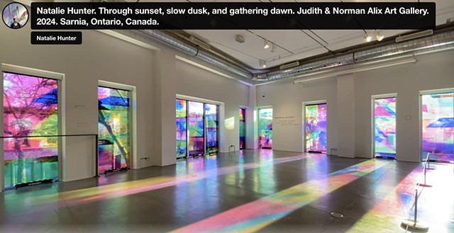 Natalie Hunter, Through sunset slow dusk and gathering dawn, JNAAG, Judith and Norman Alix Gallery, Timelapse