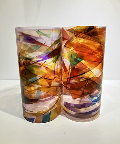 Light folding, remembering how to curve (double ellipse))