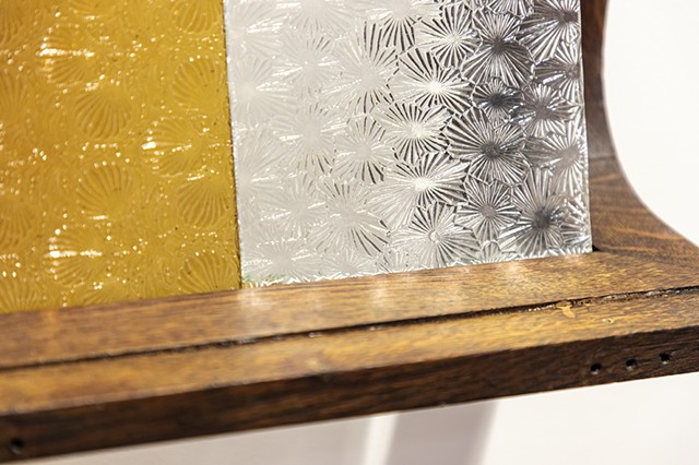John Storey Oceanic & Muranese (Florentine) Arrangement, 1903 2026 Hand cut heritage glass, oak 16” x 15” x7”