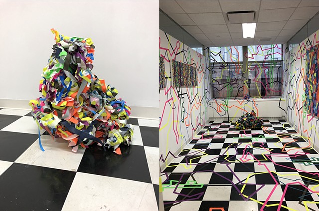 Installation view of Tectonic Noise 
Spring Break Art Show 2020