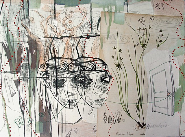 mixed-media drawing by Julie McNiel