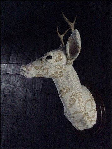 sweater faux deer stag antler taxidermy 80's ribbon flowers glitter sparkle ghost marie antoinette
