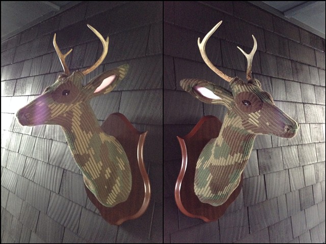 Sweater faux deer stag antler taxidermy camo camouflage
