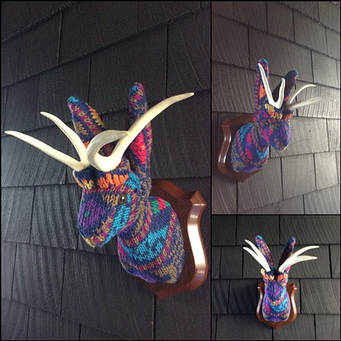sweater faux taxidermy jackalope 80's ugly cosby