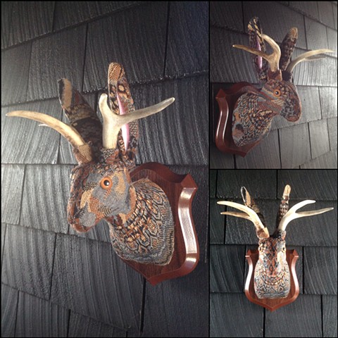 Sweaty Jackalope Faux Sweater Taxidermy 80's Cosby Paisly Prairie