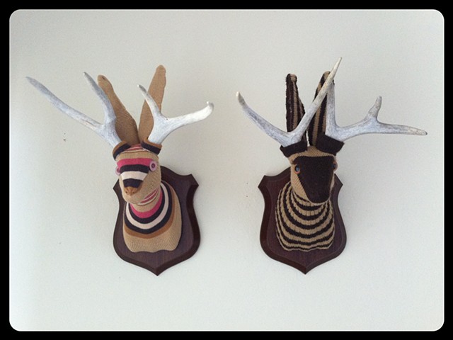 Photograph of Sweaty Jackalopes Faux Taxidermy (Striped Sweater)