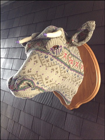 sweater faux cow floral taxidermy bertha 