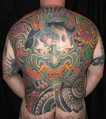hannya hanya snake tattoo tattooagogo hebe irezumi horimono backpiece