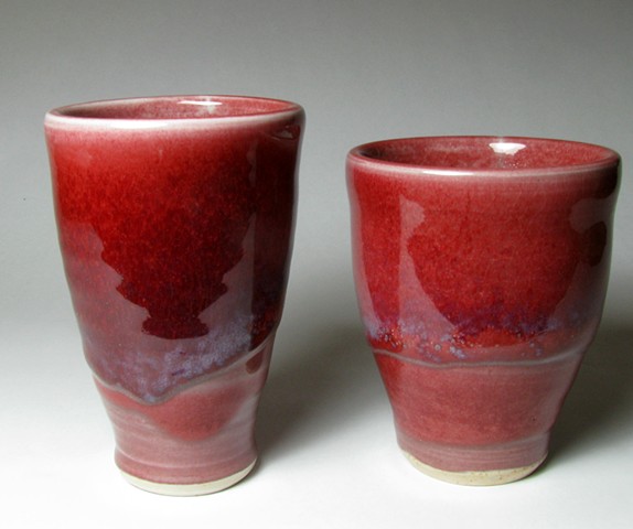 copper red cup tumbler pottery