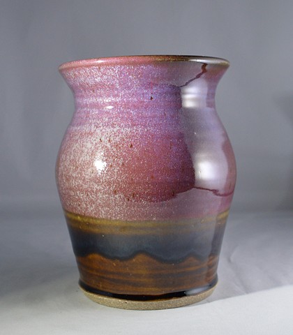 COPPER RED AND BROWN VASE