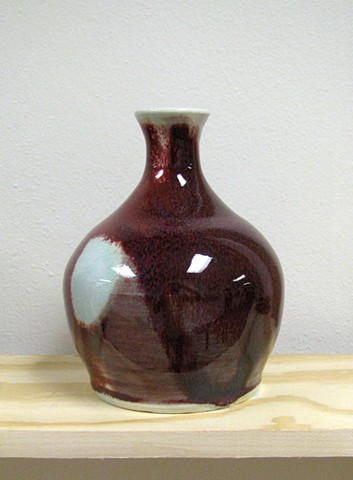 copper red bottle porcelain