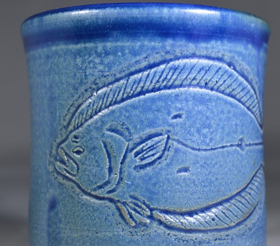 Hand Carved Flounder Cup (a)