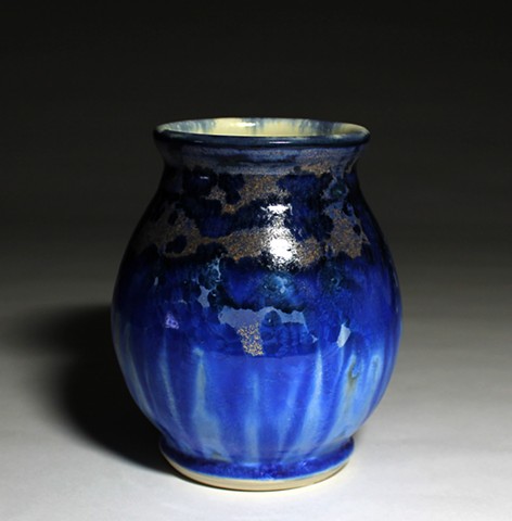 Crystalline Blue Small Vase