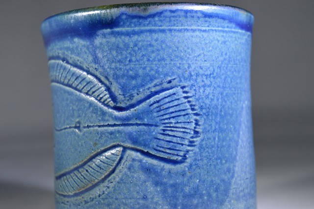 Hand Carved Flounder Cup (b)