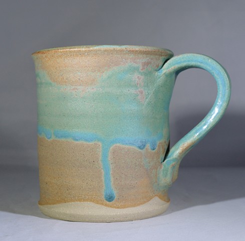 Turquoise and Brown Mug