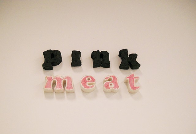 venus envy 2012, meat, ceramic, installation, charity thackston