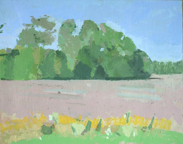  Oxford Community Park, West #3 Oil on canvas mounted on panel 11" X 14" 2023