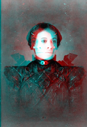 Woman in Black (Cross Fade) 
(3D Image with 3D Glasses)