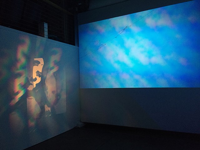 Slide projections by Oliver Leach, and Sky Prism by Oliver Leach and Amelia Konow