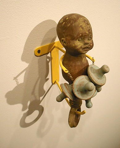 Pacifier Sculpture, Baby Rattle Sculpture,  pacifier addiction