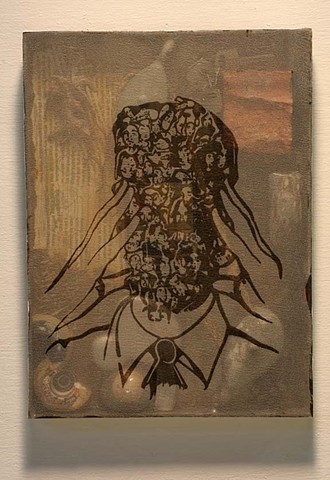 Screen-print and assemblage