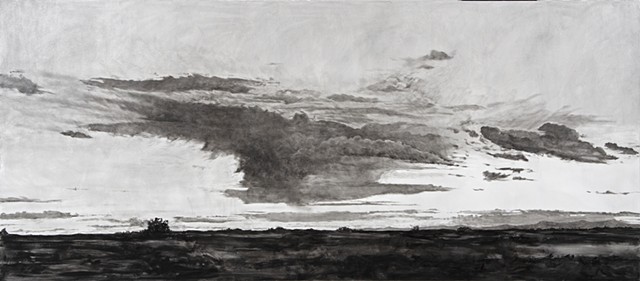  landscapes, skyscapes, contemporary painting, black and white paintings, clouds