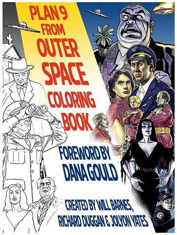 plan 9 from outer space dana gould jolyon yates counter couture ed wood tor johnson bela lugosi coloring book colouring