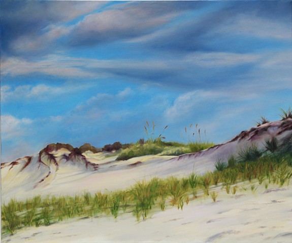 Gulf Dunes, 2009, Oil on canvas, 20" x 24"