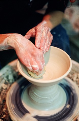 Throwing Pottery Potters Wheel Janet Buskirk