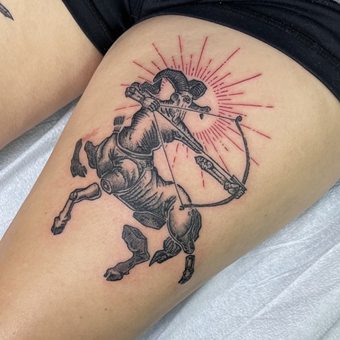 Sagittarius tattoo, Micah Ulrich tattoo, Tad Peyton tattoo, Jinx Proof Tattoo, Washington D.C. tattoo, Absolute Art Tattoo, Richmond Va tattoo