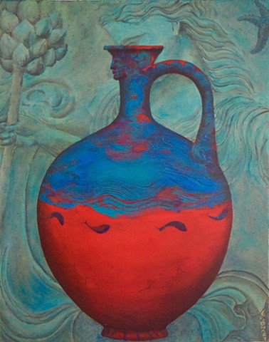 Red And Blue Pitcher