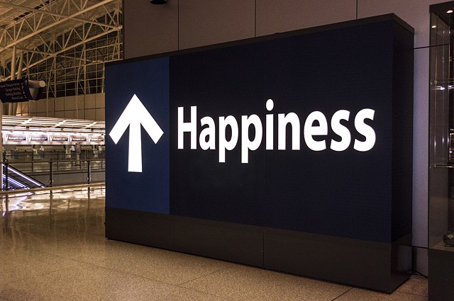 Happiness Sign Indianapolis Airport Jamie Pawlus 